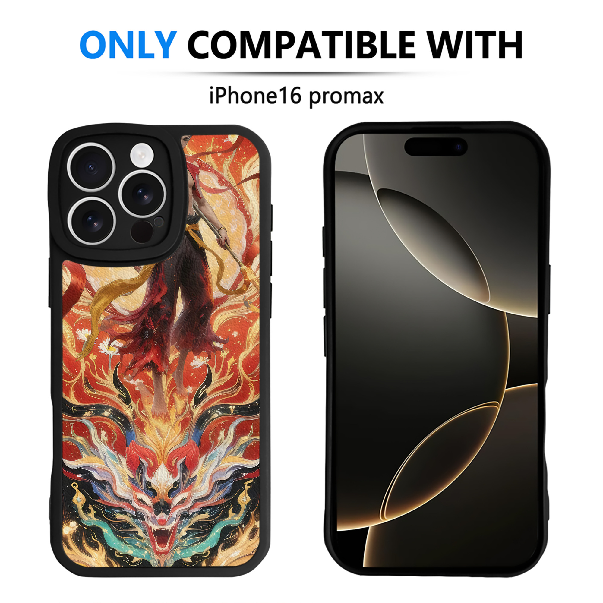 （画像用） Ne Zha 2 ナタ 魔童の大暴れ 【iPhone 16シリーズ対応】シリコンスマホケース（レザー調） 材質：シリコン